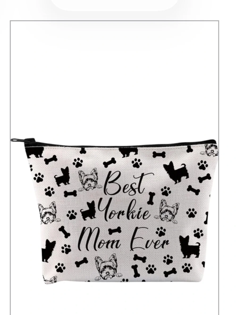 GJTIM women’s Best Yorkie Mom Ever Graphic Makeup Bag